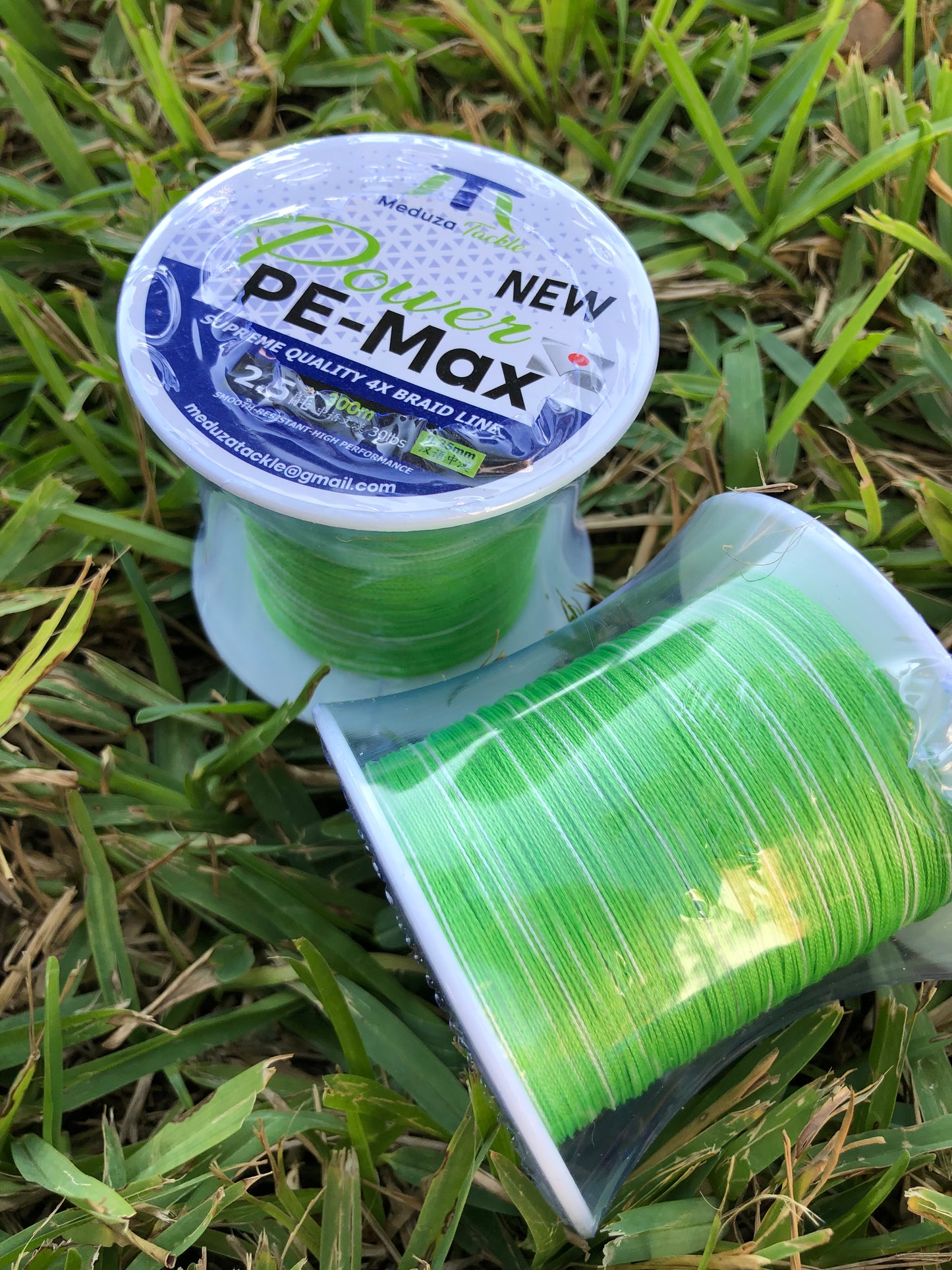 Línea Trenzada 4X 15lbs Camo Verde-Blanco